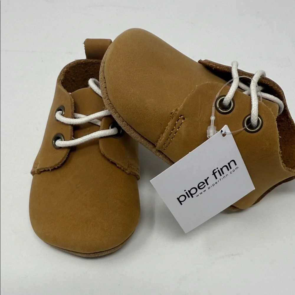 Piper Finn Tan Leather Kids /Baby Shoes Size 2 Genuine Leather